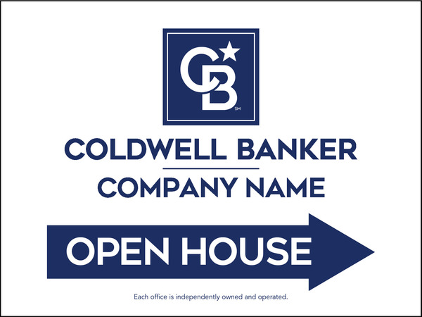 Directional Office Open House Sign Panel, 18h x 24w, 4mm Corrugated