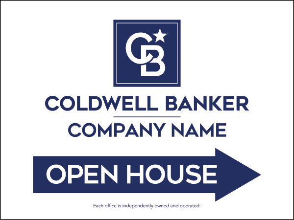 Directional Office Open House Sign Panel, 18h x 24w, 4mm Corrugated