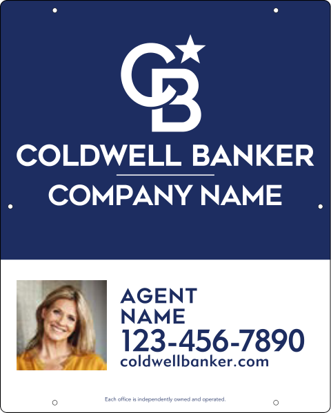 Agent Photo Hanging Sign Panel, 30h x 24w, Steel