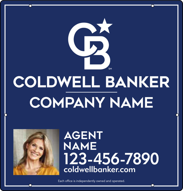 Agent Photo Hanging Sign Panel, 25h x 24w, Poly