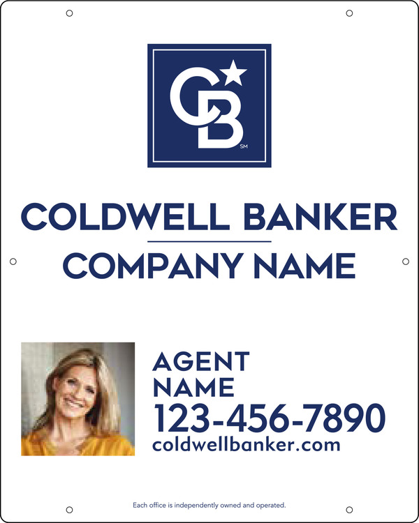 Agent Photo Hanging Sign Panel, 30h x 24w, Steel