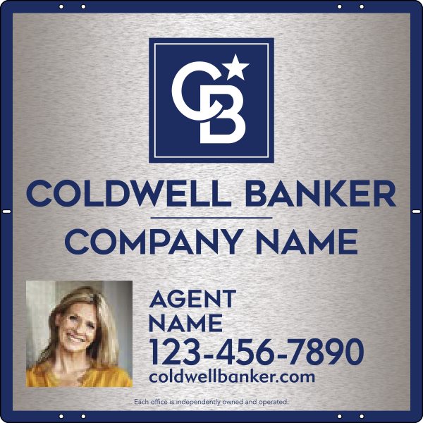 Agent Photo Sign Panel, 24h x 24w, 3MM Brushed Aluminum Composite