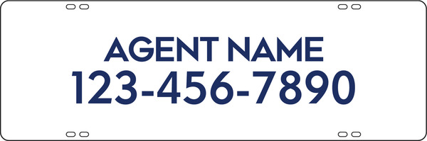 Agent Name Sign Rider, 8h x 24w, 3MM Aluminum Composite