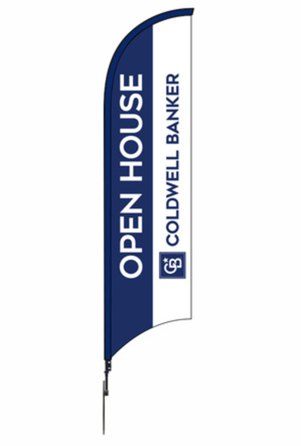Real Estate OPEN HOUSE FEATHER FLAG AND POLE, 12-foot