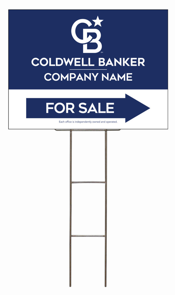 Wire H-Stake and Office For Sale Sign Panel Unit, 18h x 24w, 4mm Corrugated