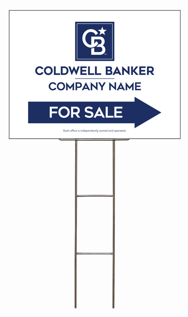 Wire H-Stake and Office For Sale Sign Panel Unit, 18h x 24w, 4mm Corrugated