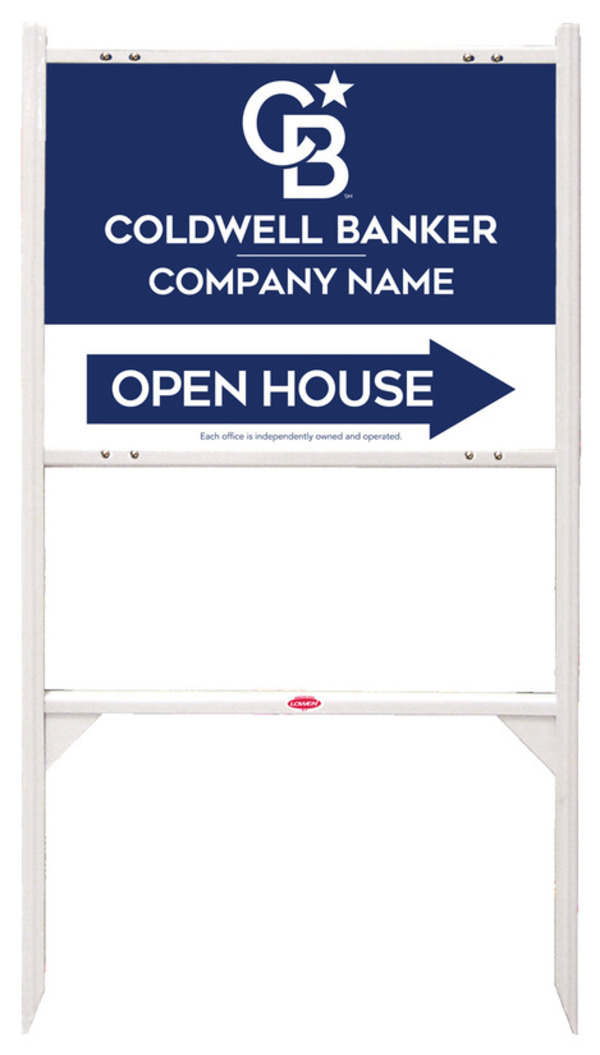 Angle Iron Frame and Office Open House Sign Panel Unit, 18h x 24w, Steel