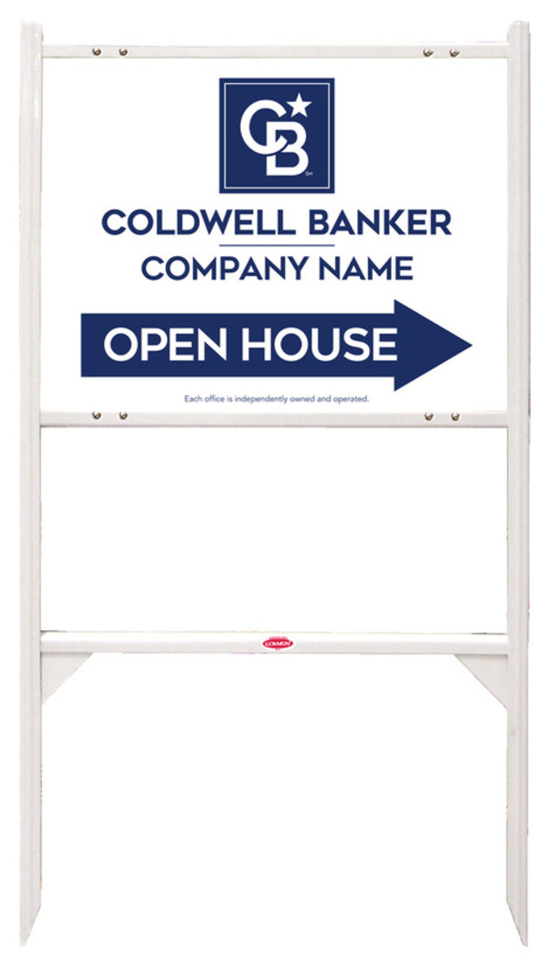 Angle Iron Frame and Office Open House Sign Panel Unit, 18h x 24w, Steel
