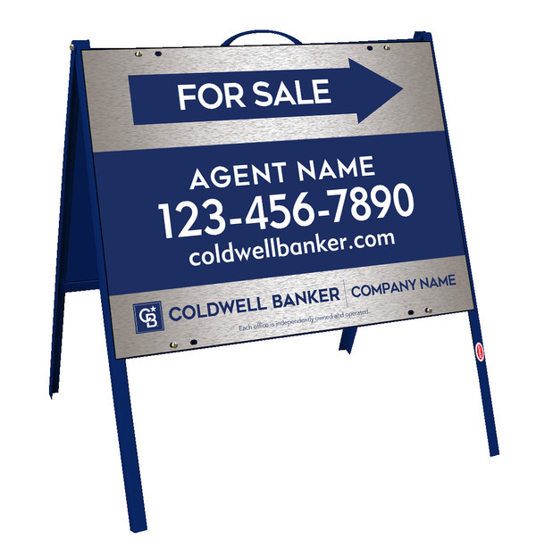A-Frame and Agent For Sale Sign Panel Unit, 18h x 24w, .050 Poly