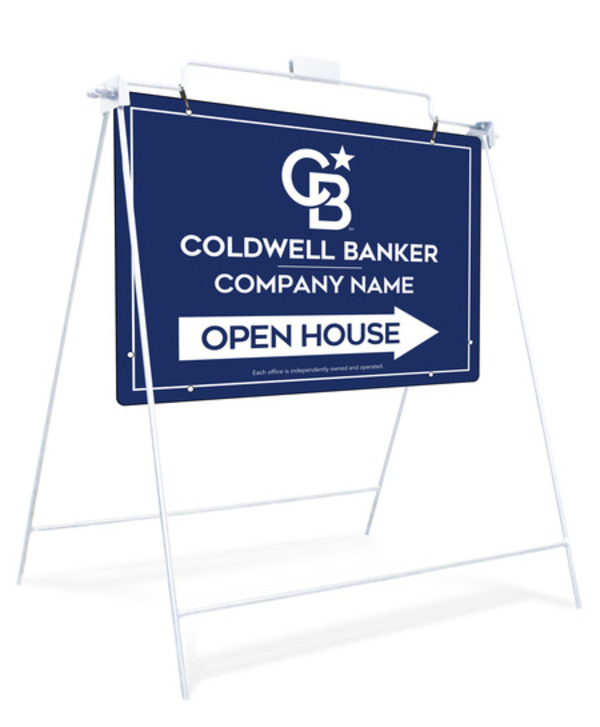 Swinging A-Frame and Office Open House Sign Panel Unit, 18h x 24w, Steel