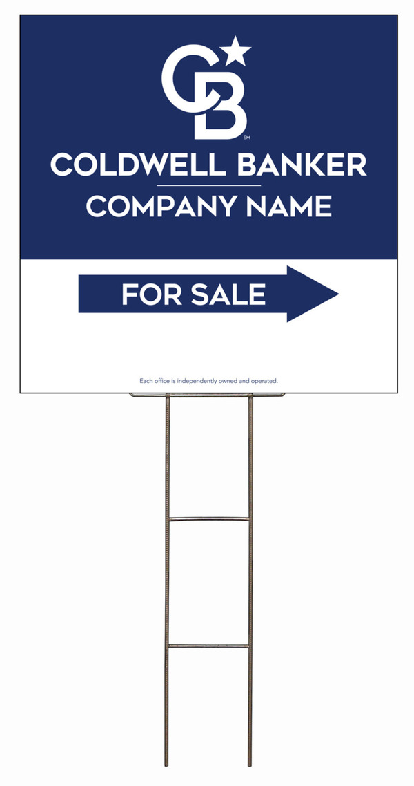 Wire H-Stake and Office For Sale Sign Panel Unit, 24h x 24w, 4mm Corrugated