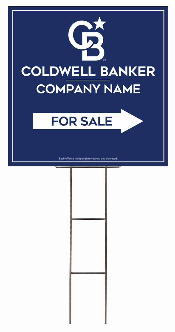 Wire H-Stake and Office For Sale Sign Panel Unit, 24h x 24w, 4mm Corrugated