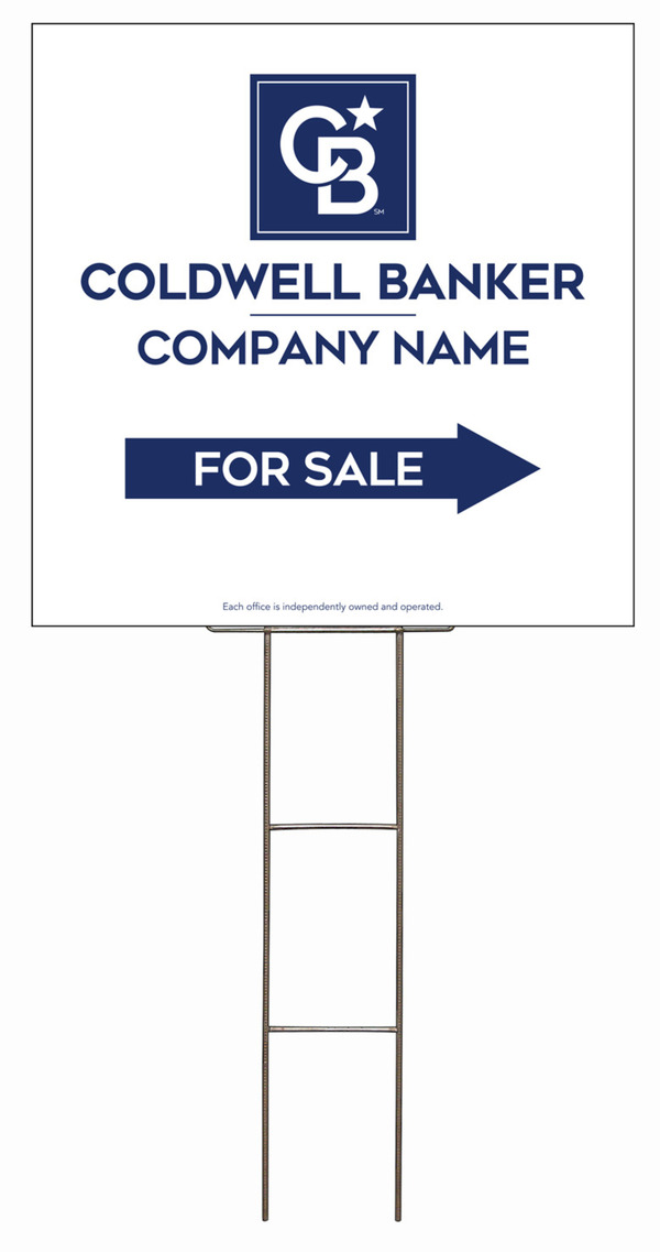 Wire H-Stake and Office For Sale Sign Panel Unit, 24h x 24w, 4mm Corrugated