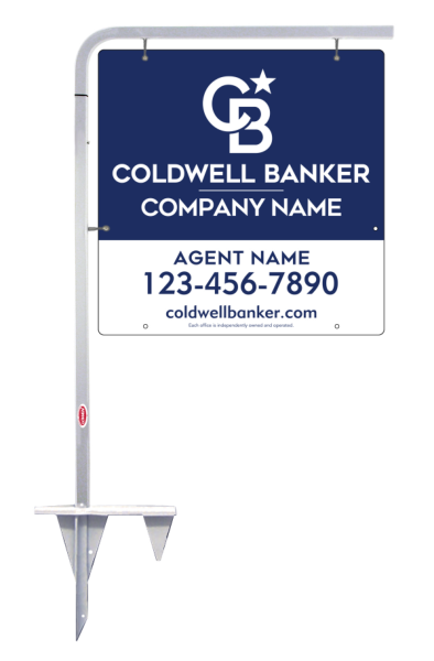Tubular Stake and Agent Sign Panel Unit, 24h x 24w, 3MM Aluminum Composite