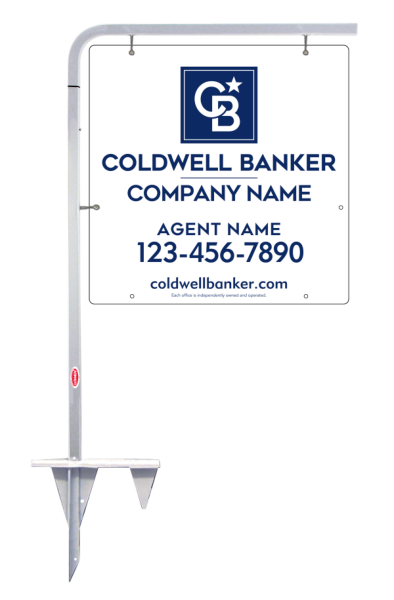 Tubular Stake and Agent Sign Panel Unit, 24h x 24w, 3MM Aluminum Composite