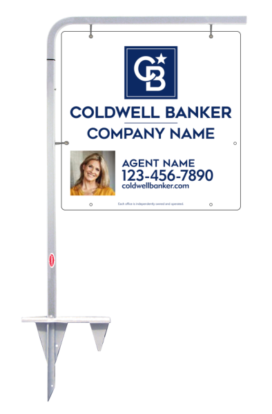 Tubular Stake and Agent Photo Sign Panel Unit, 24h x 24w, 3MM Aluminum Composite
