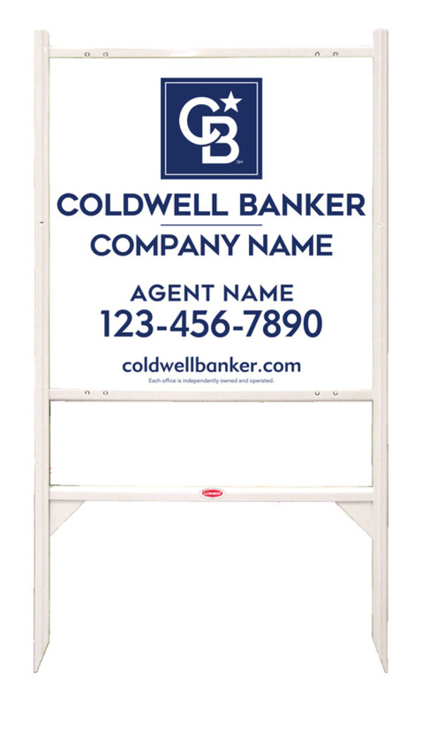 Angle Iron Frame and Reflective Agent Sign Panel Unit, 24h x 24w, .040 Aluminum