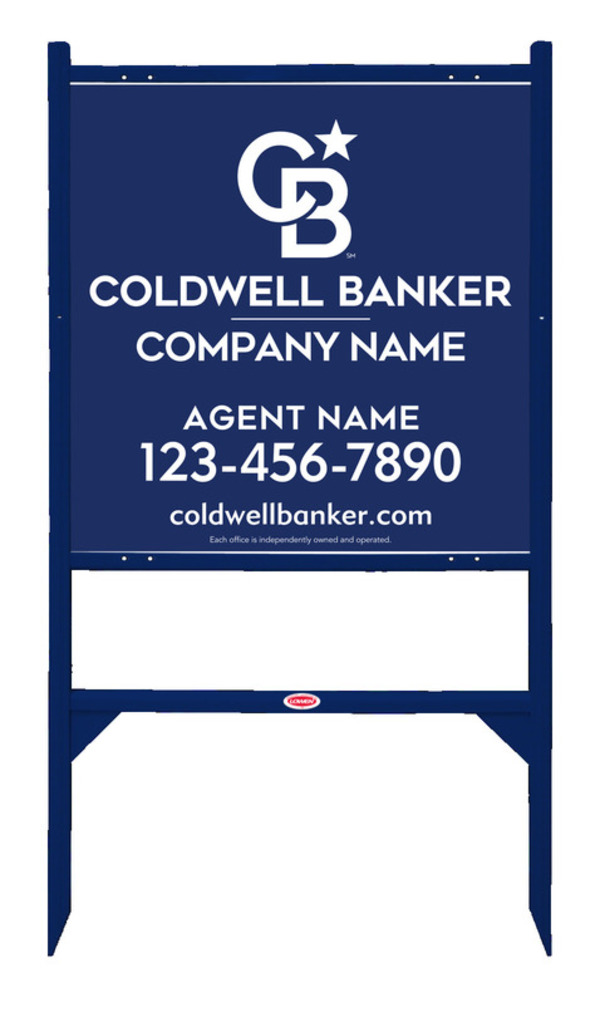 Angle Iron Frame and Reflective Agent Sign Panel Unit, 24h x 24w, .040 Aluminum