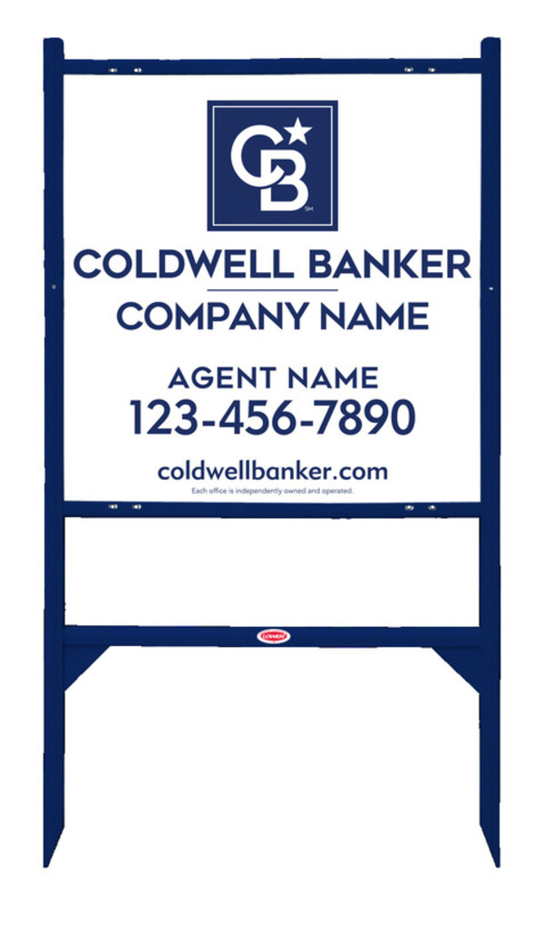 Angle Iron Frame and Reflective Agent Sign Panel Unit, 24h x 24w, .040 Aluminum