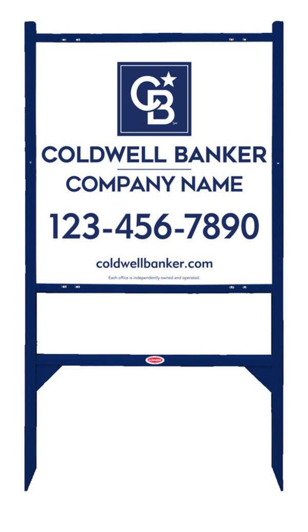 Angle Iron Frame and Reflective Office Sign Panel Unit, 24h x 24w, .040 Aluminum