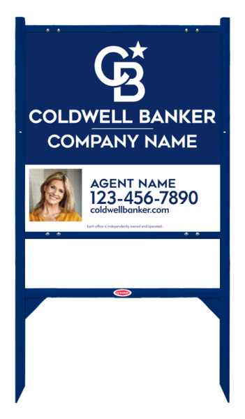 Angle Iron Frame and Agent Photo Sign Panel Unit, 24h x 24w, 3MM Aluminum Composite