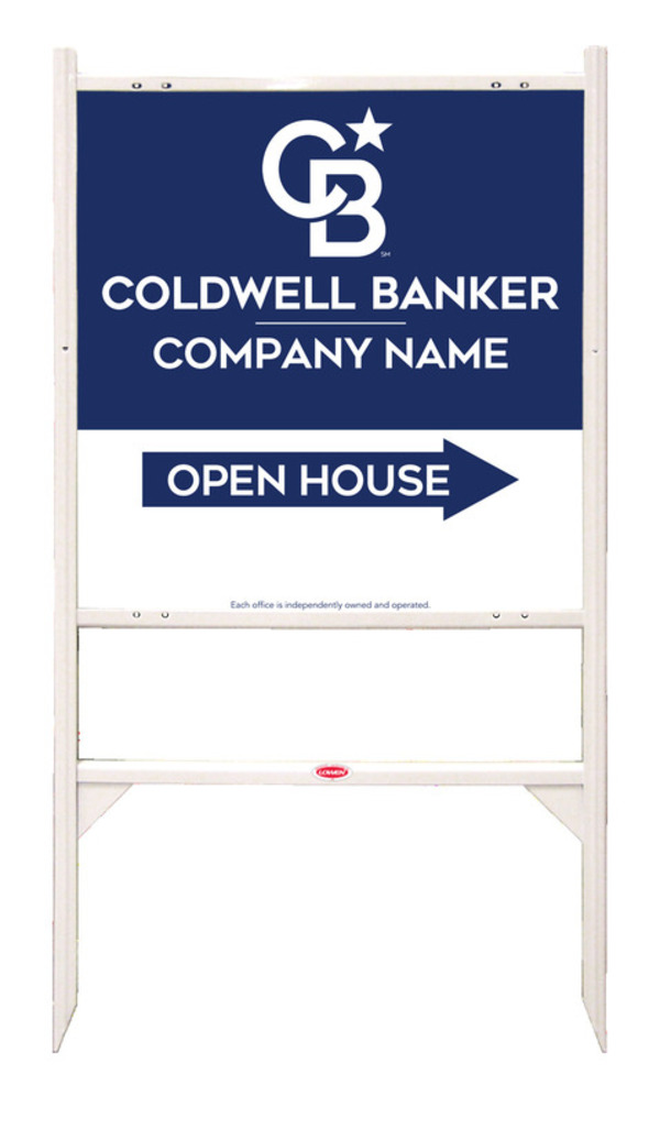 Angle Iron Frame and Office Open House Sign Panel Unit, 24h x 24w, Steel