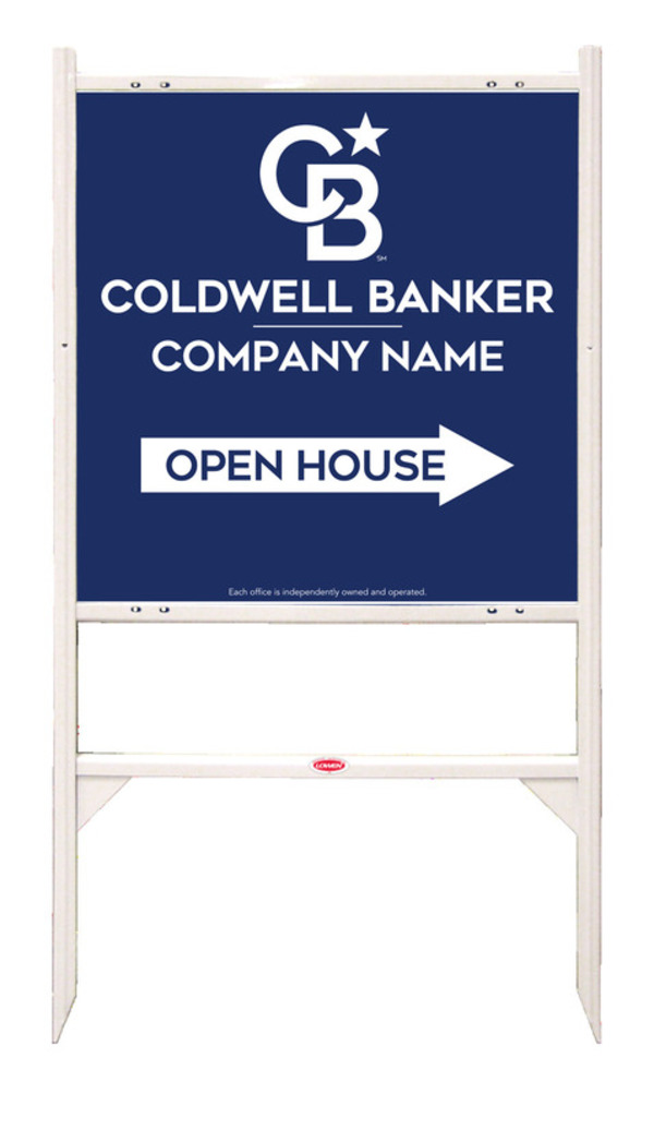 Angle Iron Frame and Office Open House Sign Panel Unit, 24h x 24w, Steel