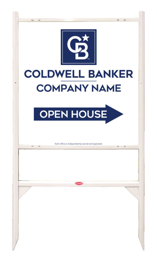 Angle Iron Frame and Office Open House Sign Panel Unit, 24h x 24w, Steel