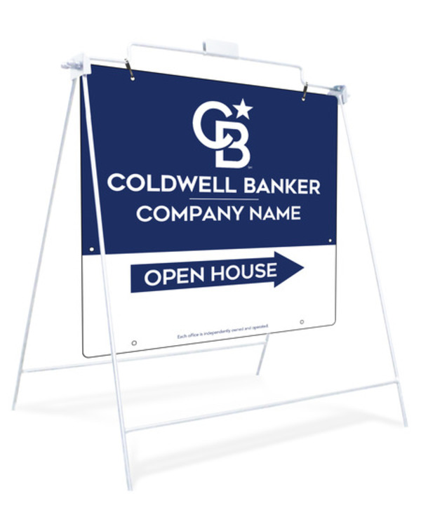 Swinging A-Frame and Office Open House Sign Panel Unit, 24h x 24w, Steel