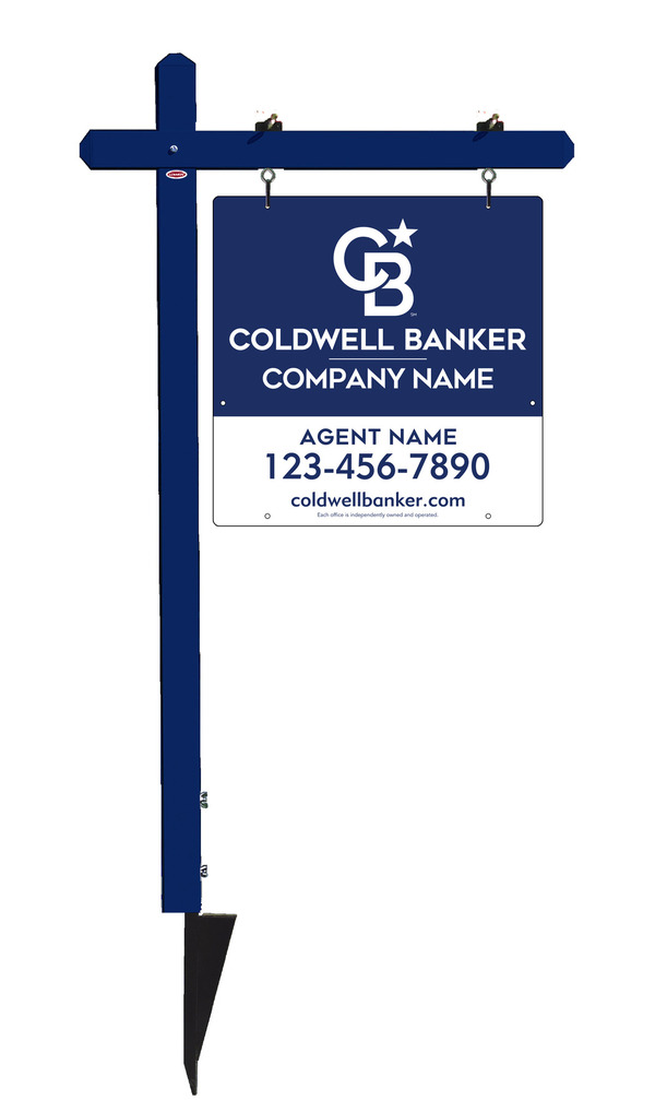 Sign Post and Agent Sign Panel Unit, 24h x 24w, .063 Aluminum