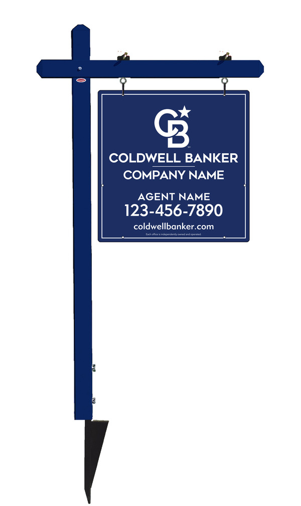 Sign Post and Agent Sign Panel Unit, 24h x 24w, .063 Aluminum