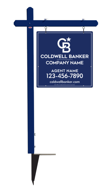 Sign Post and Agent Sign Panel Unit, 24h x 24w, 3MM Aluminum Composite
