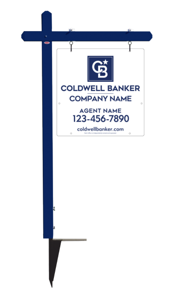 Sign Post and Agent Sign Panel Unit, 24h x 24w, 3MM Aluminum Composite