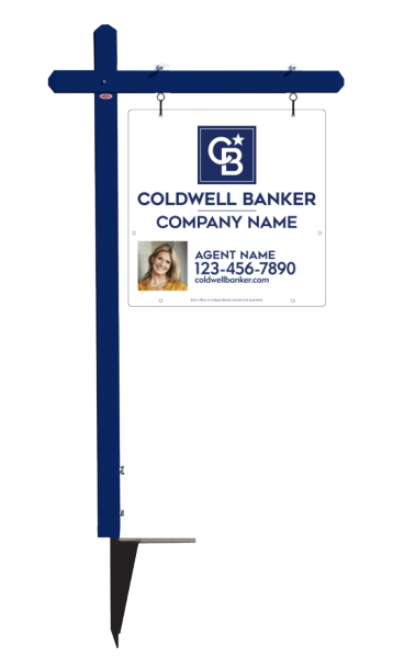 Sign Post and Agent Photo Sign Panel Unit, 24h x 24w, 3MM Aluminum Composite