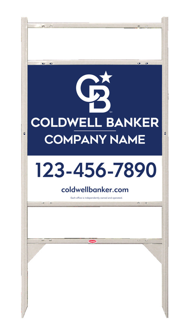 Angle Iron Frame w 2 Rider Inserts and Office Sign Panel Unit, 24h x 24w, Steel