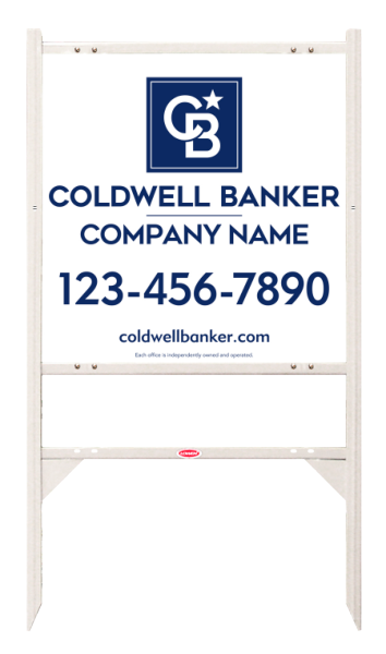 Angle Iron Frame w 2 Rider Inserts and Office Sign Panel Unit, 24h x 24w, 3MM Aluminum Composite