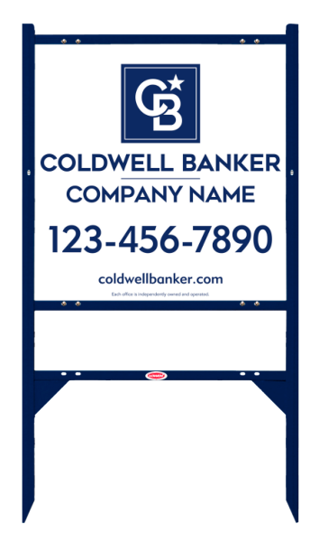 Angle Iron Frame w 2 Rider Inserts and Office Sign Panel Unit, 24h x 24w, 3MM Aluminum Composite