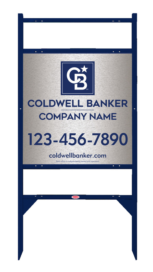 Angle Iron Frame w 2 Rider Inserts and Office Sign Panel Unit, 24h x 24w, Brushed Aluminum Composite