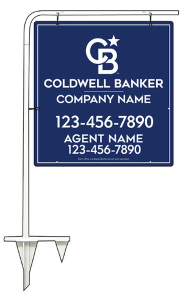 Tubular Stake and Agent Sign Panel Unit, 25h x 24w, .063 Aluminum