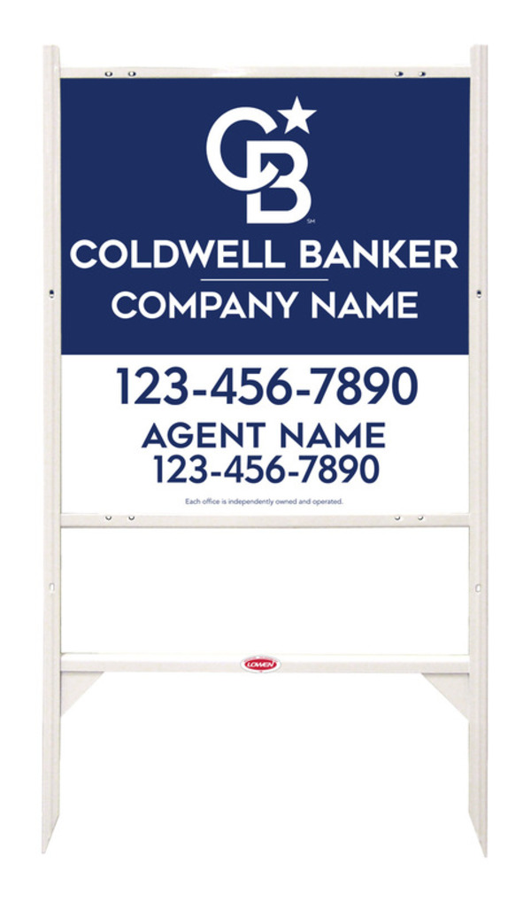 Angle Iron Frame and Agent Sign Panel Unit, 25h x 24w, Poly