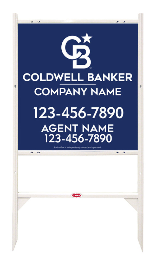 Angle Iron Frame and Agent Sign Panel Unit, 25h x 24w, Poly