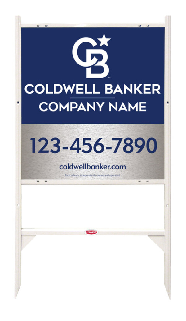 Angle Iron Frame and Office Sign Panel Unit, 25h x 24w, Brushed Aluminum Composite