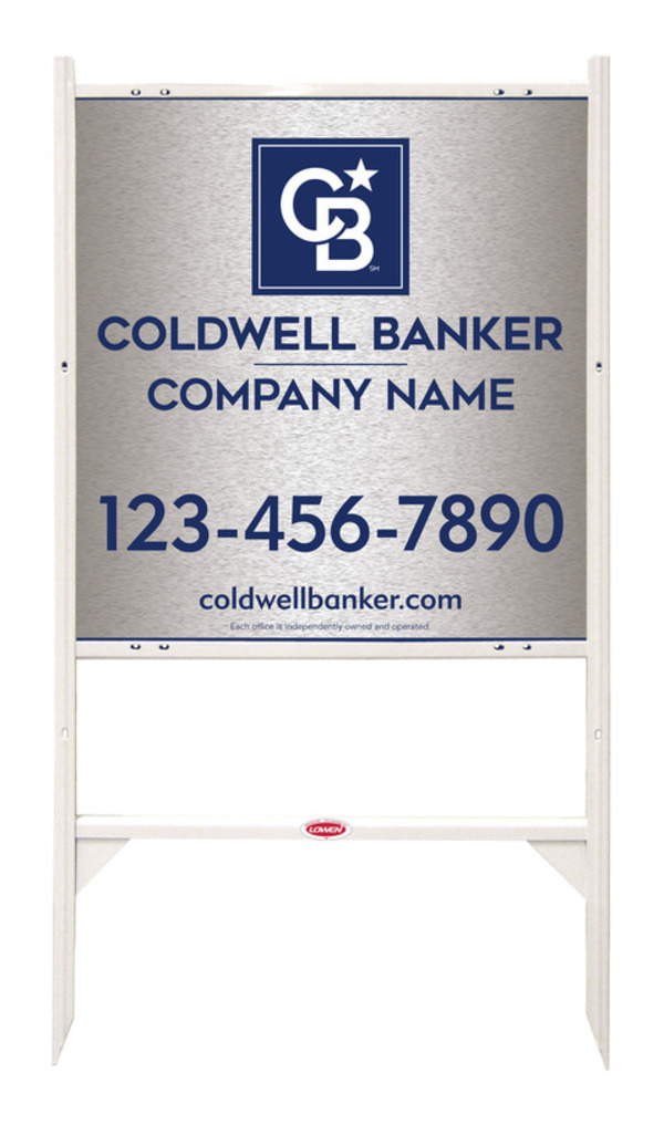 Angle Iron Frame and Office Sign Panel Unit, 25h x 24w, Brushed Aluminum Composite