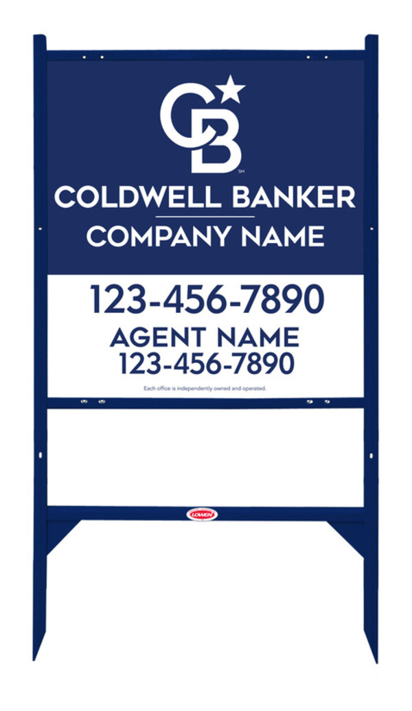 Angle Iron Frame and Agent Sign Panel Unit, 25h x 24w, Poly