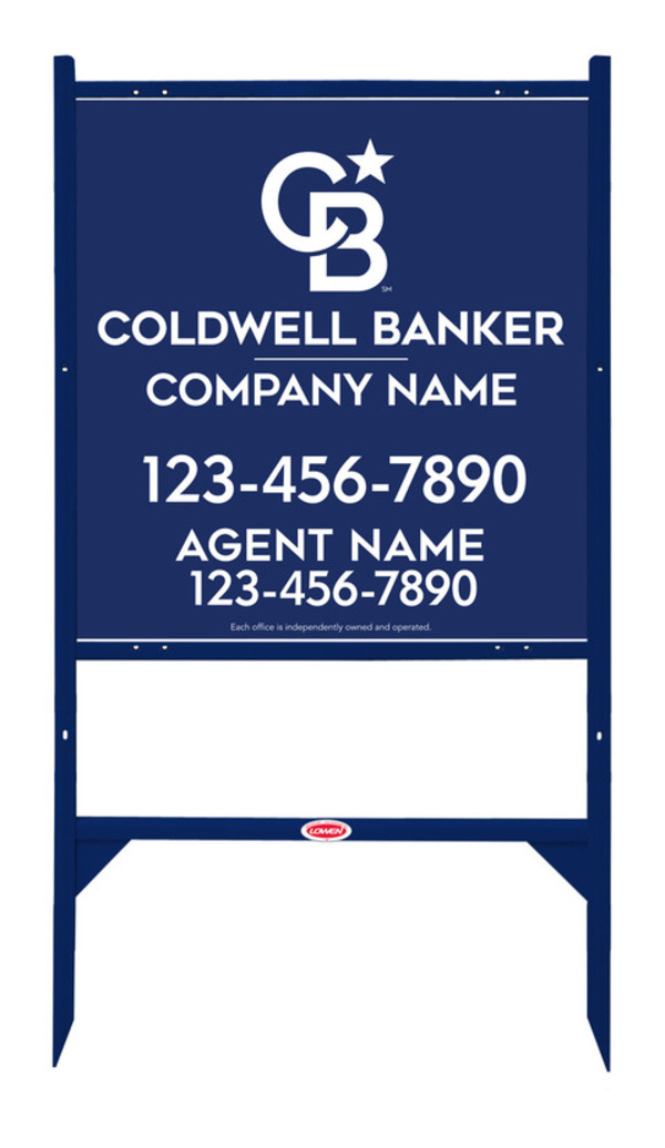 Angle Iron Frame and Agent Sign Panel Unit, 25h x 24w, Poly