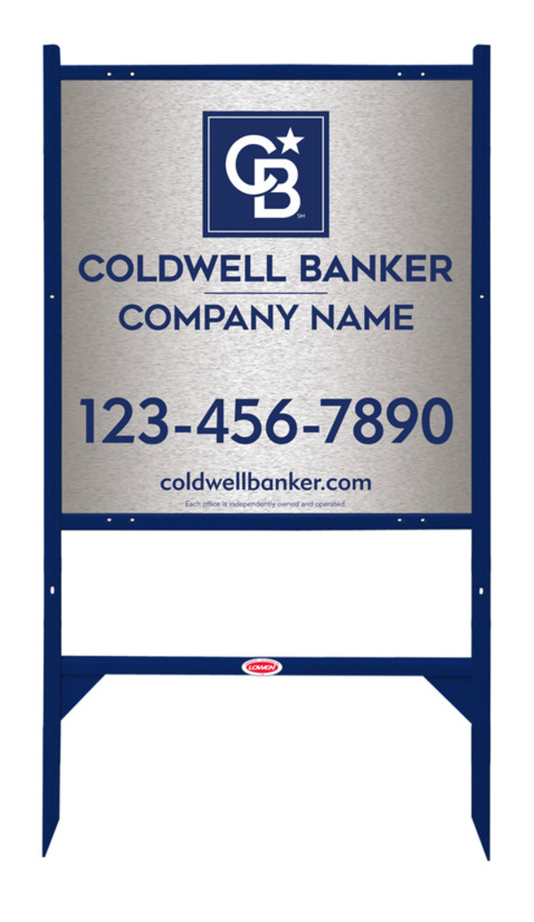 Angle Iron Frame and Office Sign Panel Unit, 25h x 24w, Brushed Aluminum Composite