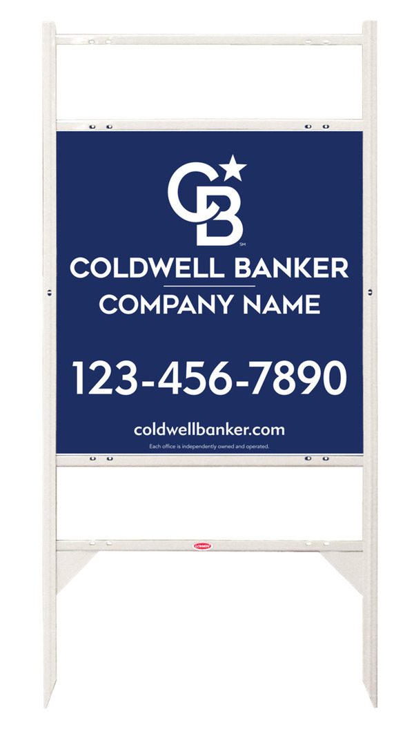 Angle Iron Frame w 2 Rider Inserts and Office Sign Panel Unit, 25h x 24w, .090 Poly