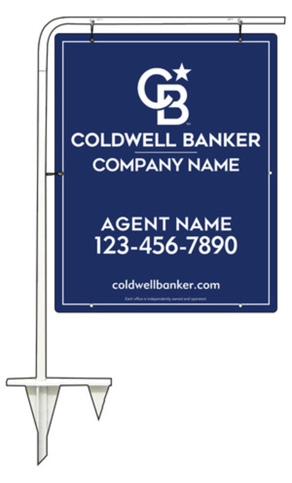 Tubular Stake and Agent Sign Panel Unit, 30h x 24w, .063 Aluminum