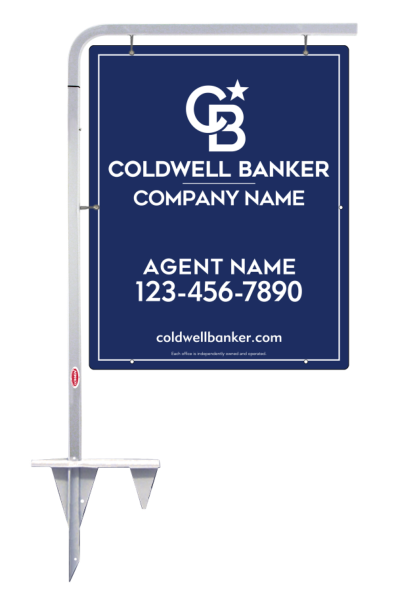 Tubular Stake and Agent Sign Panel Unit, 30h x 24w, 3MM Aluminum Composite