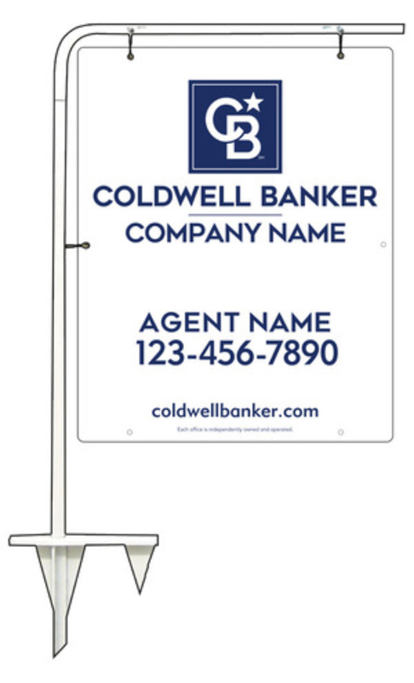 Tubular Stake and Agent Sign Panel Unit, 30h x 24w, .063 Aluminum